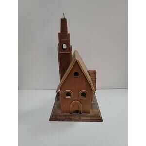 Vintage Jesus Wood Church Music Box god Rare Amazing Grace MISSING Cross